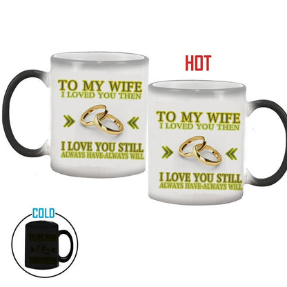 Wedding Anniversary Gift Idea Color Changing Heat Sensitive Magical Ceramic Mug