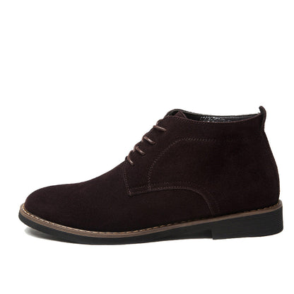Mens Casual Lace up Suede Short Boots