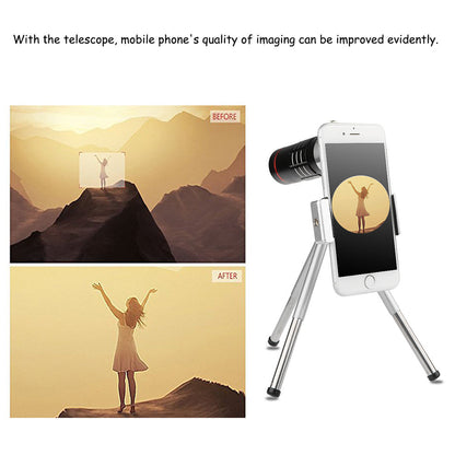 18X Zoom Telescope Phone Camera Lens with Tripod Clip For iPhone, Samsung, Pixels, LG and Oneplus