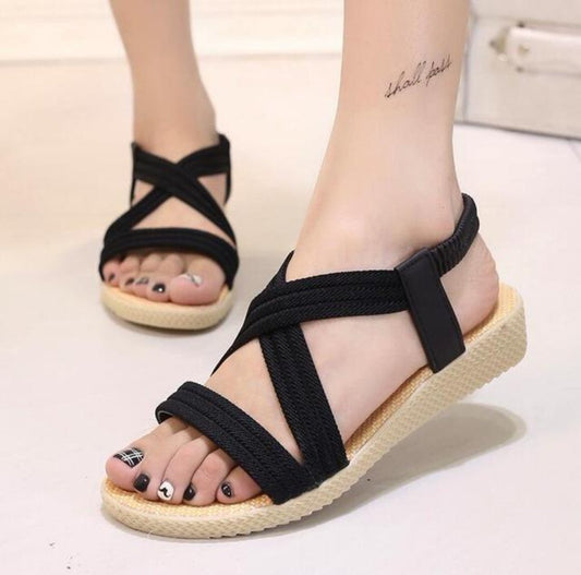 Summer Casual Beach Style  Sandals in Black