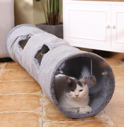 Foldable Pets Play Tube Set with Removable Ball
