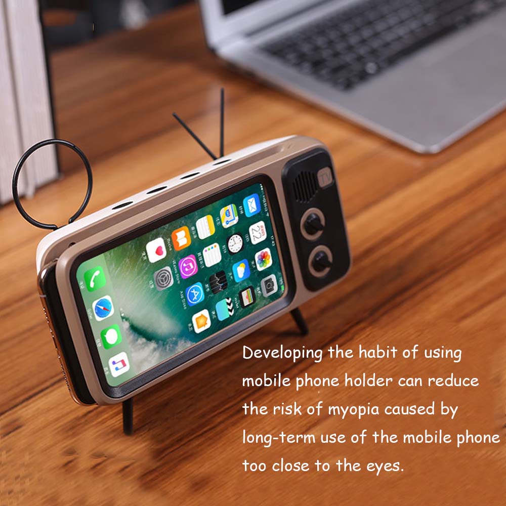 True Wireless Bluetooth Speaker TV Stand Design Phone Holder