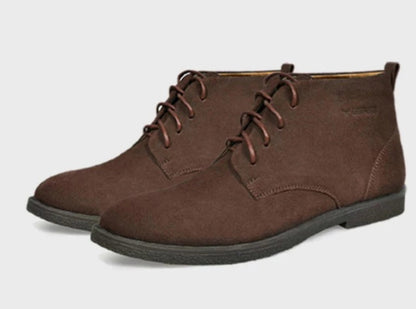 Mens Casual Lace up Suede Short Boots