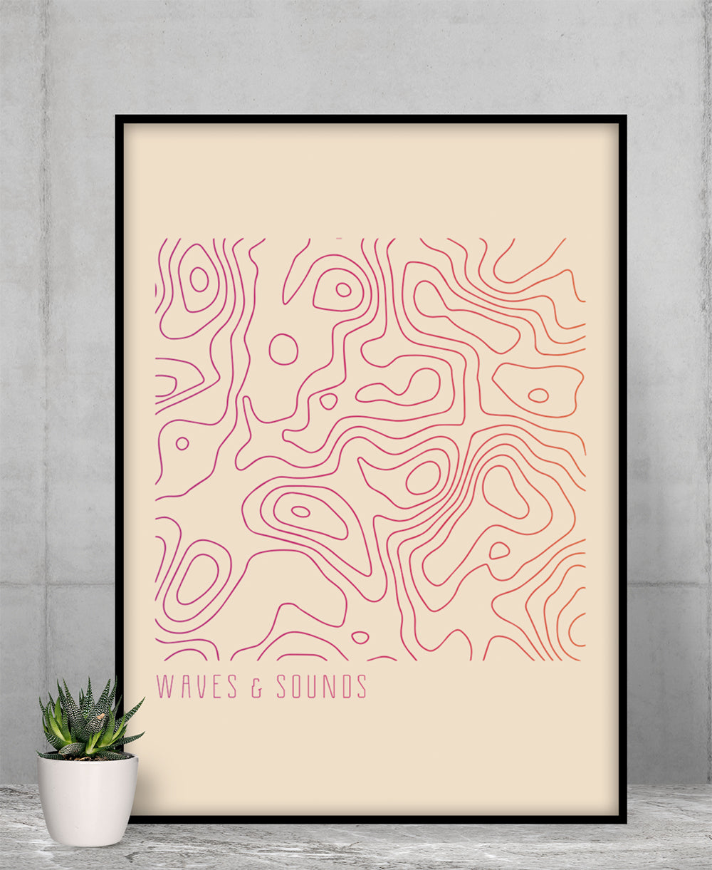 Waves and Sounds Music Poster