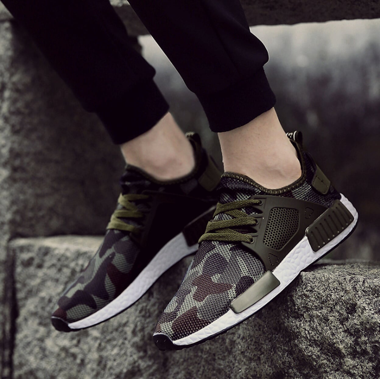 Mens Breathable camouflage Sneaker
