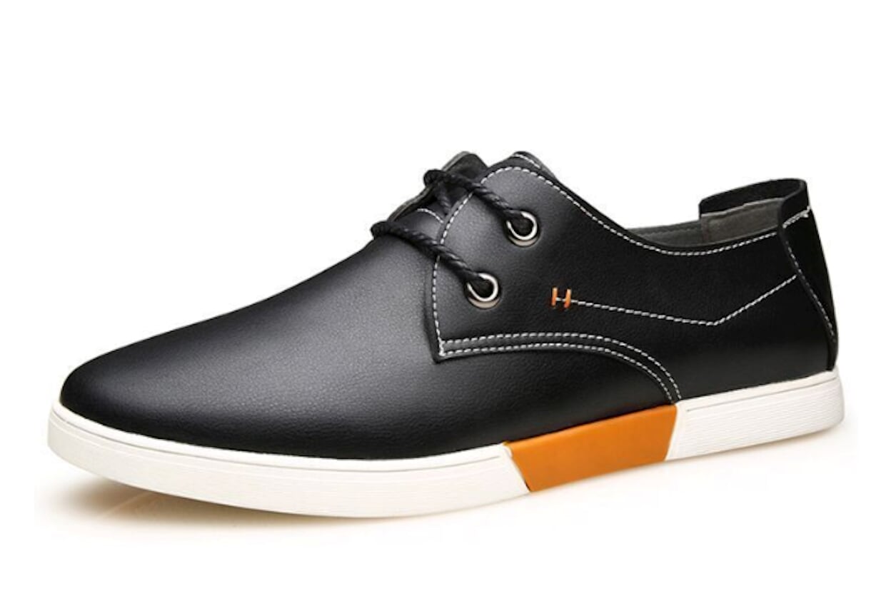 Mens Casual Lace Up Shoes with Stitching