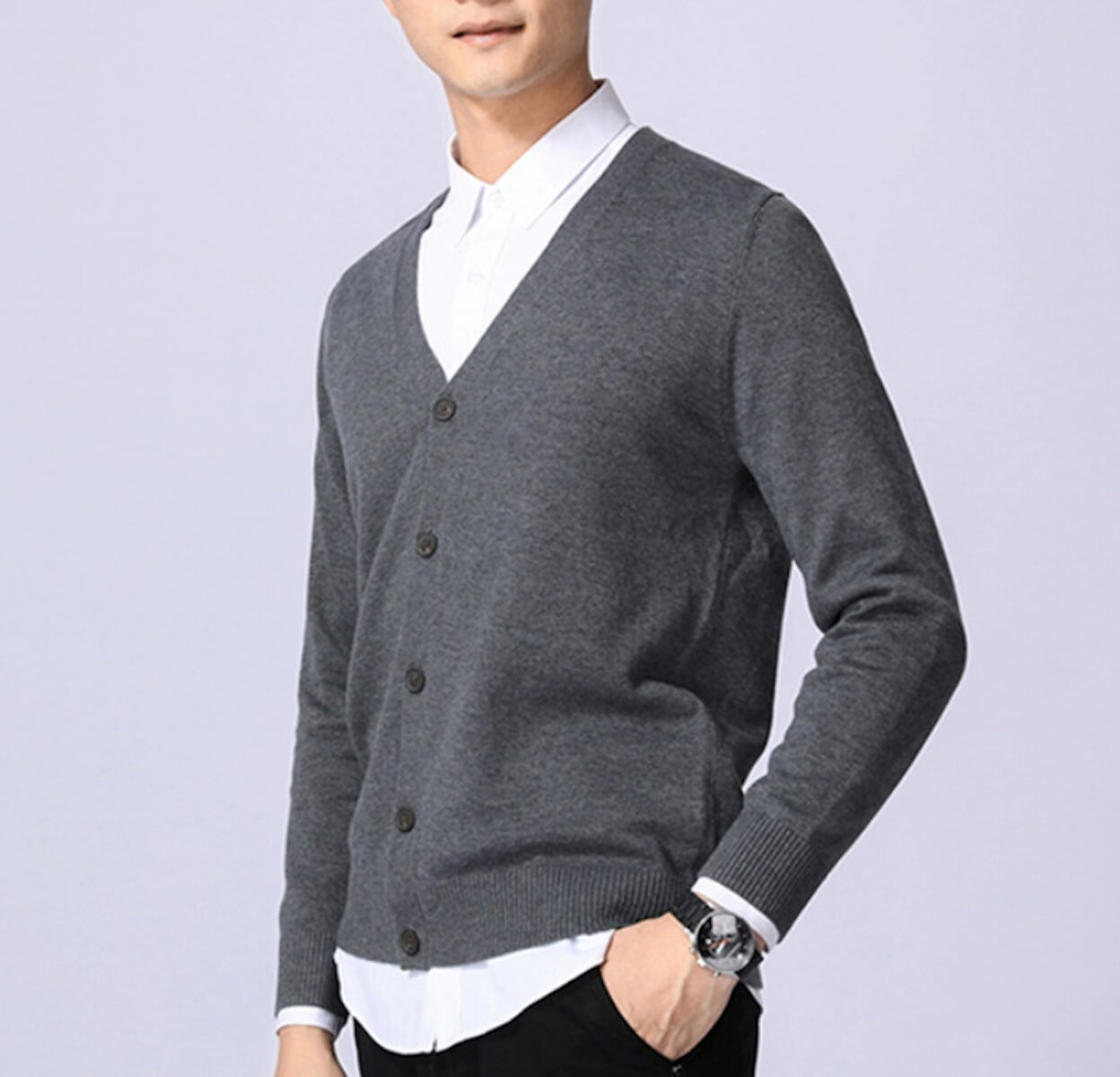 Mens Everyday Button Down Knit Cardigan