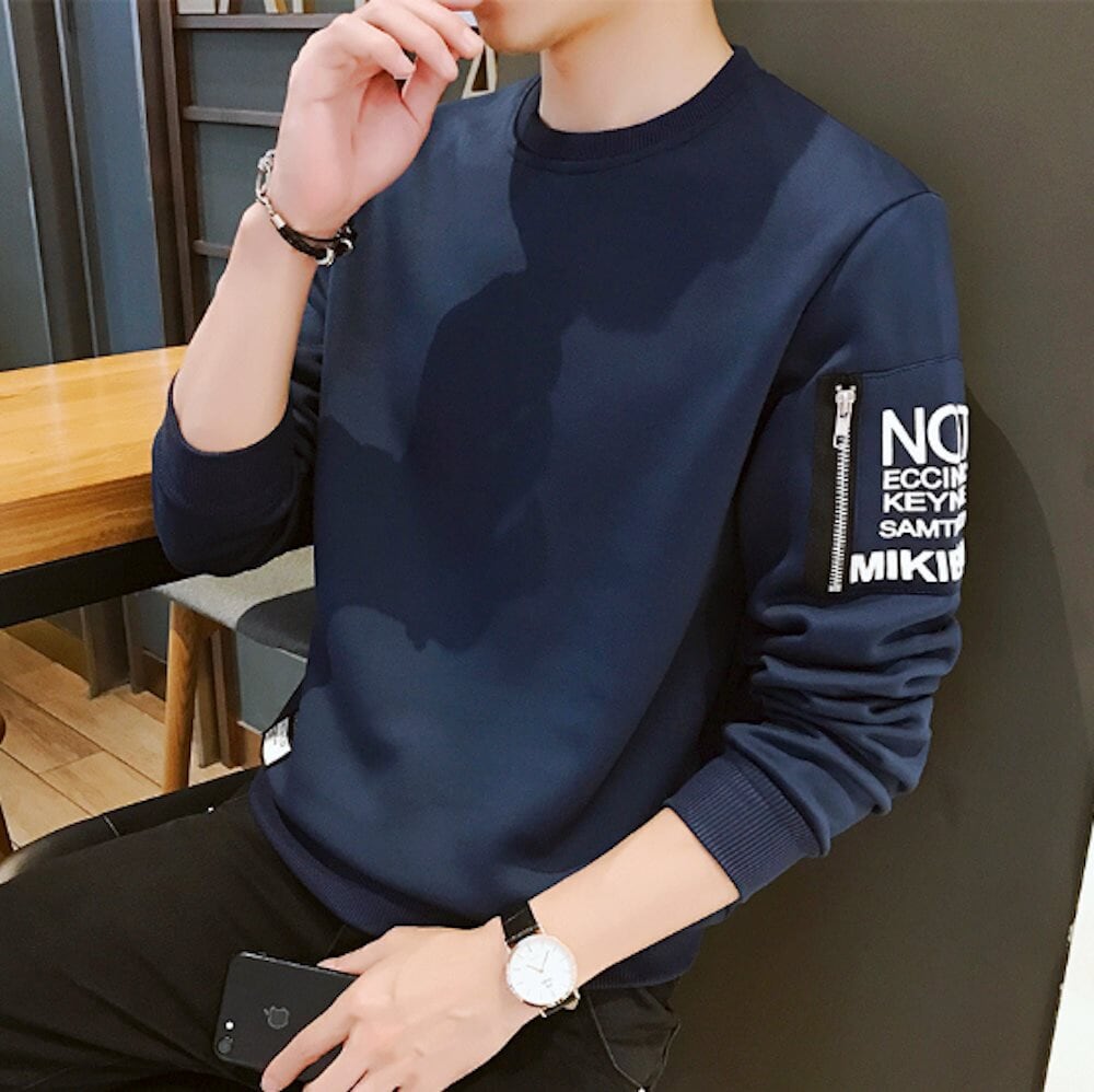 Mens Sweatshirt with Sleeve Pocket Design
