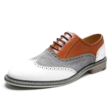 Mens Contrasting Wingtip Oxford Shoes